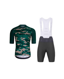 HOLOKOLO maillot corto y pantalón corto - CAMOTRAIL - antracita/verde